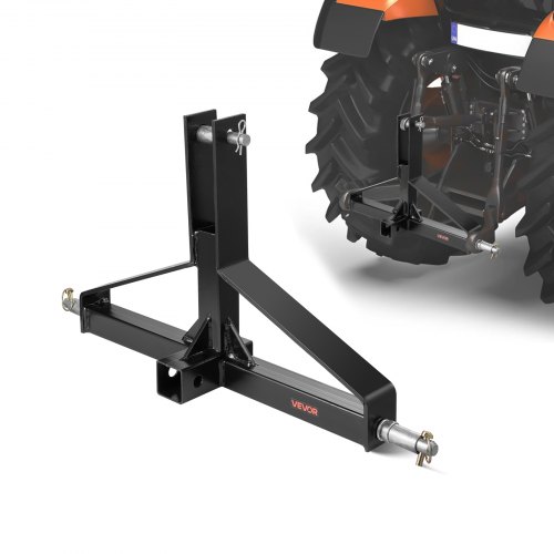 VEVOR 3-punkts dragkrok med 5 cm fäste, 3-punkts snabbkoppling för traktorer i kategori 1, kapacitet 1460 kg, dragstångsadapter, kompatibel med Kubota, Mahindra, Ford, Yanmar, John Deere