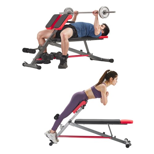 VEVOR Multi-Functional Weight Bench for Full Body Workout, Roman Chair Hyperextension Bench, 660 lbs Adjustable Extension Equipment for Back Arm Core Ab Workout, Sit Up Exercise Machine for Home Gym