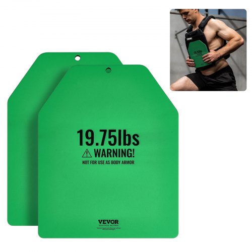 VEVOR viktvästplattor, 19,75 lb par, viktplattor i premiumstål, konturerad ergonomisk passform – WOD:er, extra vikt för viktvästar, för styrketräning, löpning, fitness, tunga träningspass