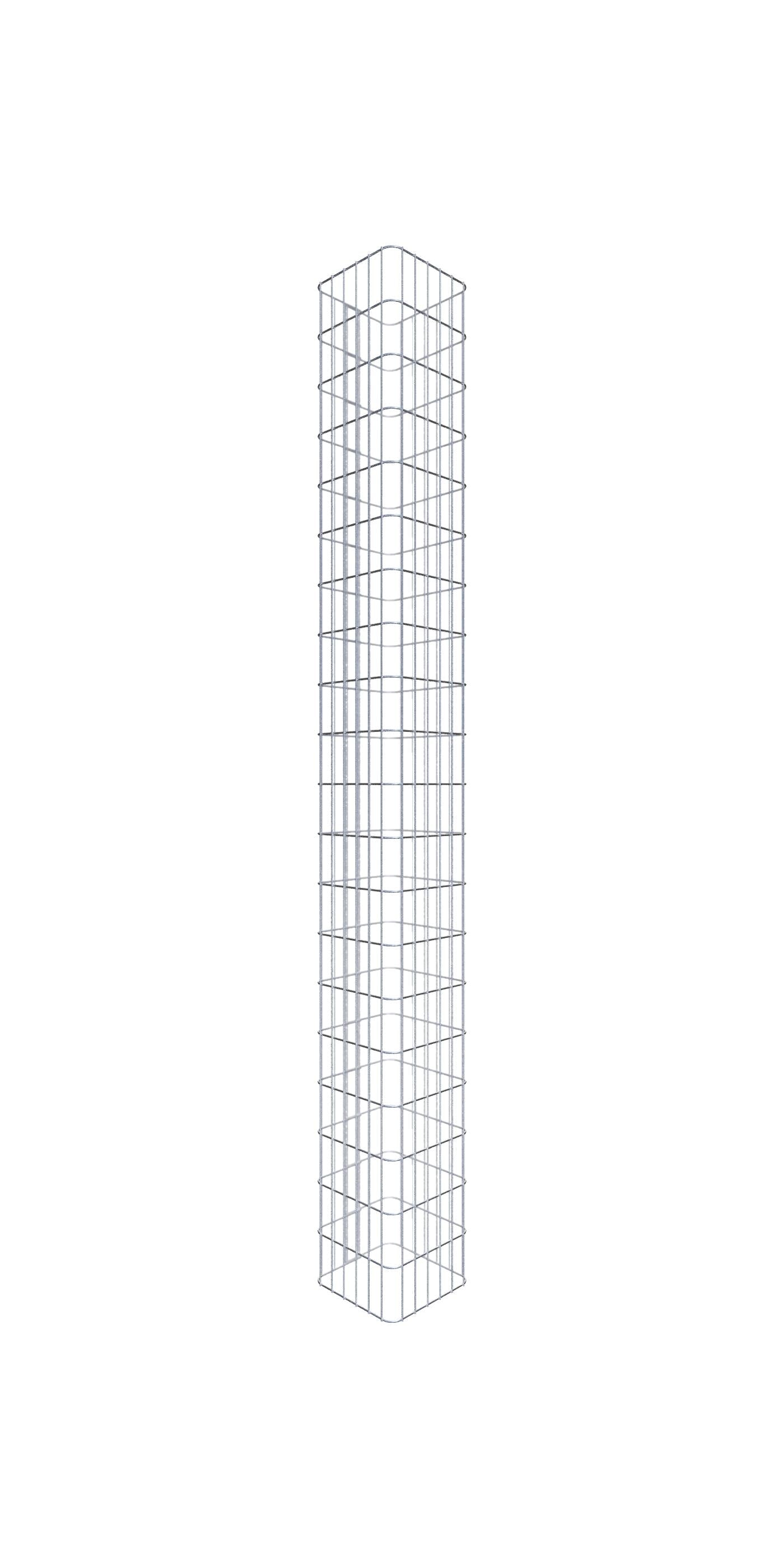 Gabionpelare vinkelrät 32 cm x 32 cm, 200 cm höjd, MW 5 cm x 10 cm