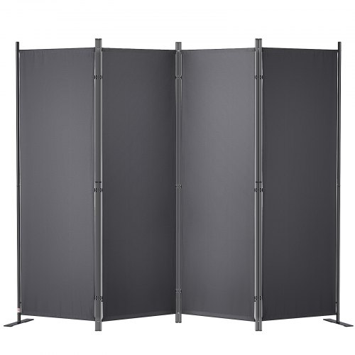 VEVOR Room Divider 4-Panel Folding Privacy Screen 224 cm x 30 cm x 171 cm Dark Gray