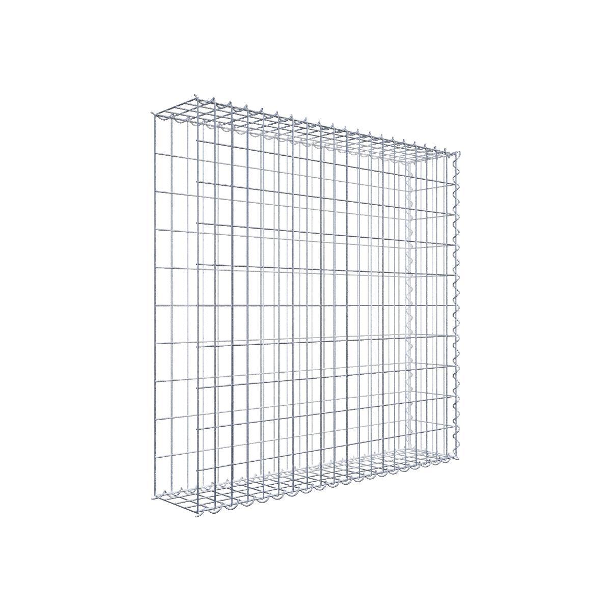 Extra gabion typ 2 100 cm x 100 cm x 20 cm (L x H x D), maskstorlek 5 cm x 10 cm, spiral