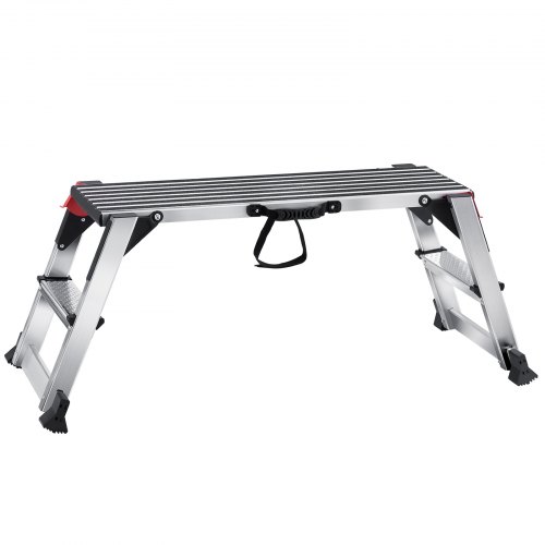 VEVOR Folding Work Platform, 299.4 kg Load Capacity, Aluminum Drywall Stool Ladder, Heavy Duty Work Bench w/ Non-Slip Feet, Ideal for Washing Vehicles, Cleaning, Painting, Decorating