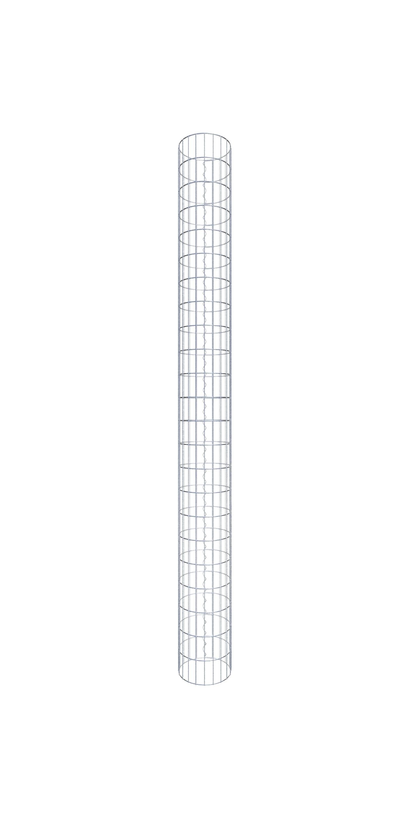Gabionpelare rund 32 cm diameter, 230 cm höjd, maskstorlek 5 cm x 10 cm