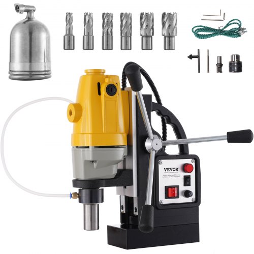 1100W magnetborrpress 12000 N magnetkraft med 6 st HSS ringformade skärbitar