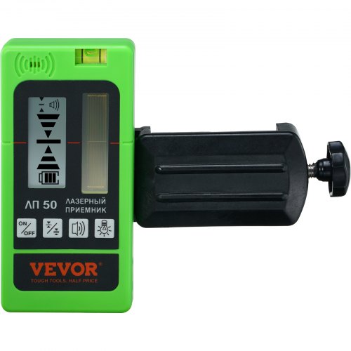 VEVOR Laser Receiver Detector 6004.6 cm Range Green Laser and Red Beam with Clamp