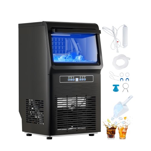VEVOR Commercial Ice Maker Freestanding Cabinet Machine 31.8 kg/24H 36 Ice Cubes