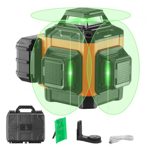 VEVOR Laser Level 3048 cm Green Cross Line Self Leveling High Accuracy Measuring