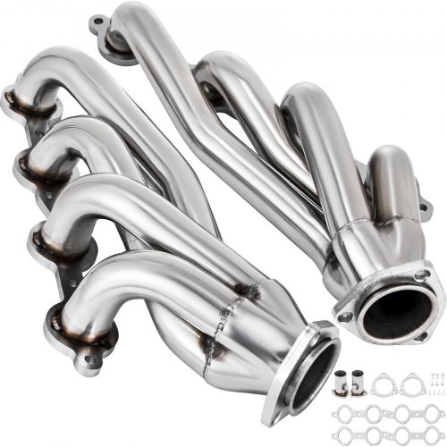 VEVOR Exhaust Header Set 44.45mm Exhaust Turbo Headers, Stainless Steel Exhaust Manifold Headers, Shorty Engine Conversion LS Swap Exhaust Headers for Chevy LS1 LS2 LS3 LS6 LS10 SUV/Truck Car