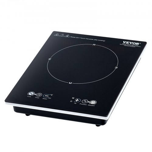 VEVOR Portable Induction Cooktop, 2200W Electric Induction Burner with 11 Temperature Settings, Countertop Induction Hot Plate with 3H Timer, Child Lock, Easy to Clean, for Home Kitchen Cooking
