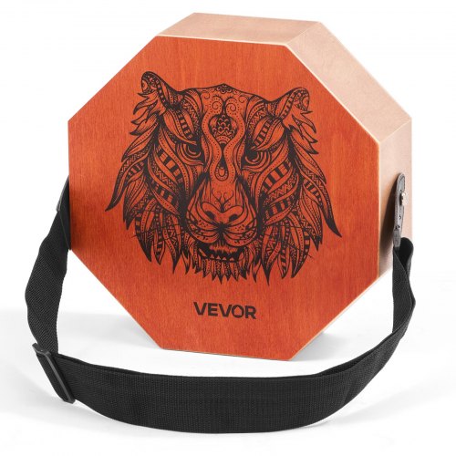 VEVOR Unique Cajon Box Drum, with Internal  Guitar Strings, Portable Wooden Percussion Box, Birch Wood Drum Musical Instrument with Adjustable Strap, for Beginners & Professionals, 295 x 295 x 100 mm