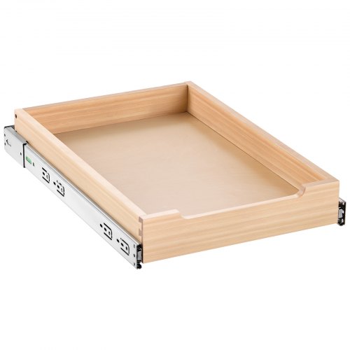 VEVOR Pull Out Cabinet Organizer, 14"W x 21"D Cabinet Drawer, Soft Close Slide out Shelf, Heavy-Duty Sliding Wood Drawer, Bottom and Side Assembly Base Cabinet Organization for Kitchen Pantry Bathroom