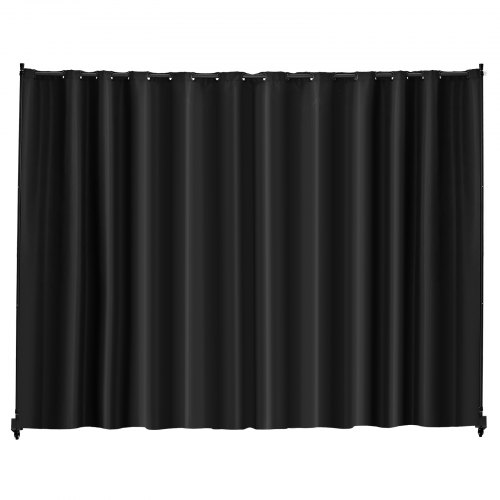VEVOR Room Divider, Portable Panel Room Divider with Wheels Curtain Divider Stand, Freestanding Room Divider Privacy Screen for Office, Bedroom, Dining Room, Study, Black