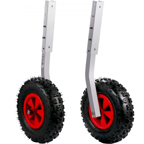 VEVOR Boat Launching Wheels, 30.5 cm Boat Transom Launching Wheel, 226.8 kg Loading Capacity Inflatable Boat Launch Wheels, Aluminium Alloy Transom Launching Dolly Wheels with 4 PCS of Quick Release Pins