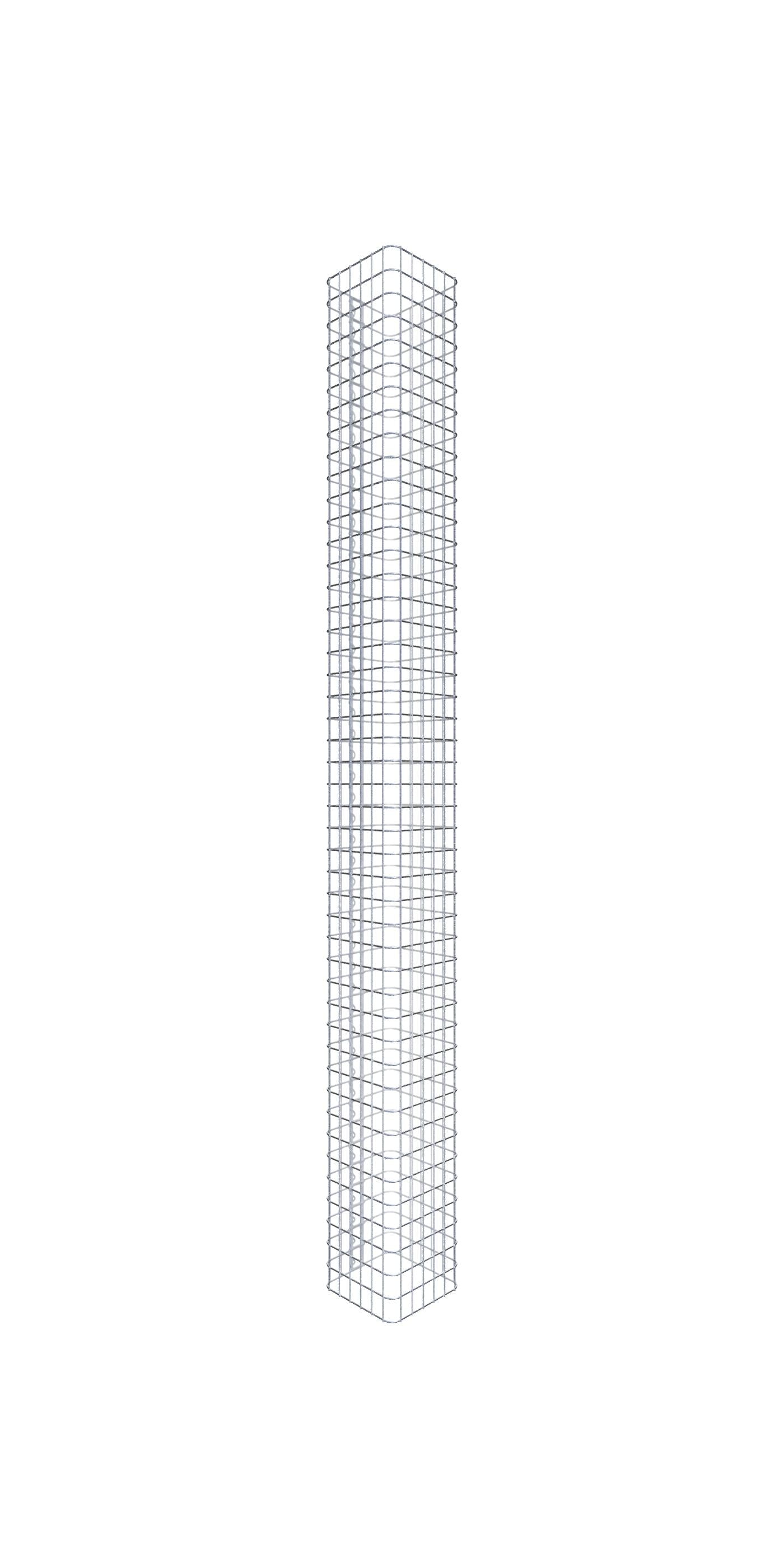 Gabionpelare vinkelrät 32 cm x 32 cm, 230 cm höjd, MW 5 cm x 5 cm