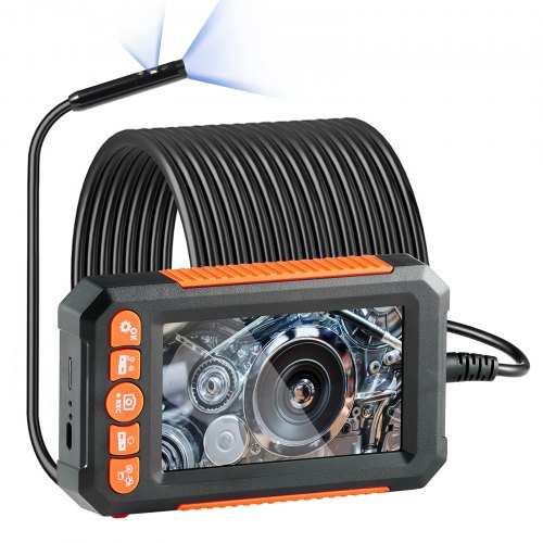 VEVOR Endoscope Camera with Lights Dual Lens Borescope 1499.6 cm Cable 10.9 cm Screen