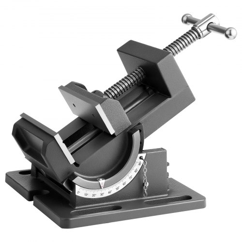 VEVOR Tilting Vise, 4.25 Inch Jaw Width, Portable Drill Press Bench Vise, 0–90° Adjustable Tilt, Durable Cast Iron Construction, Workbench Vice for Woodworking, for Benchtops and Drill Presses, Black
