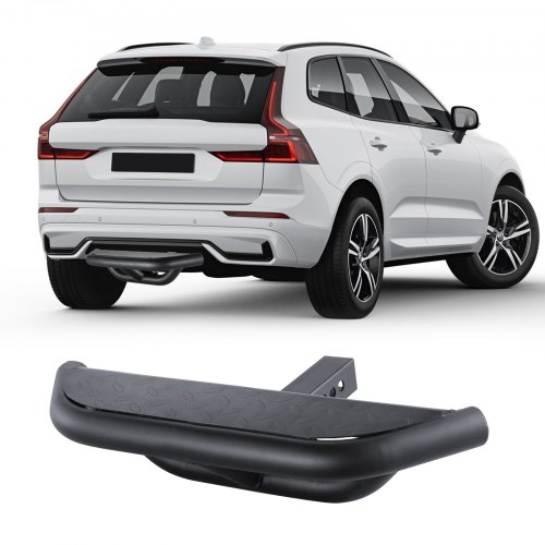 VEVOR Hitch Step for 2 Inch Receiver, Strong Steel Construction with 350 LBS Load Capacity, Rear Bumper Guard Protector with Pin Lock and Stabilizer, Universal Fit for Truck, SUV, Pickup, Trailer