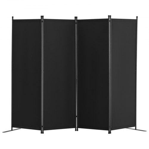 VEVOR Room Divider,  4 Panel Room Dividers and Folding Privacy Screens, Fabric Partition Room Dividers for Office, Bedroom, Dining Room, Study, Freestanding, Black