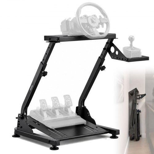 VEVOR Racing Wheel Stand, Adjustable & Foldable Simulator Stand for Logitech G29 G27 G920 G923, Thrustmaster T300RS T300GT T248 TS-PC TSXW Gaming Cockpit,Pedals Simulator NOT Included