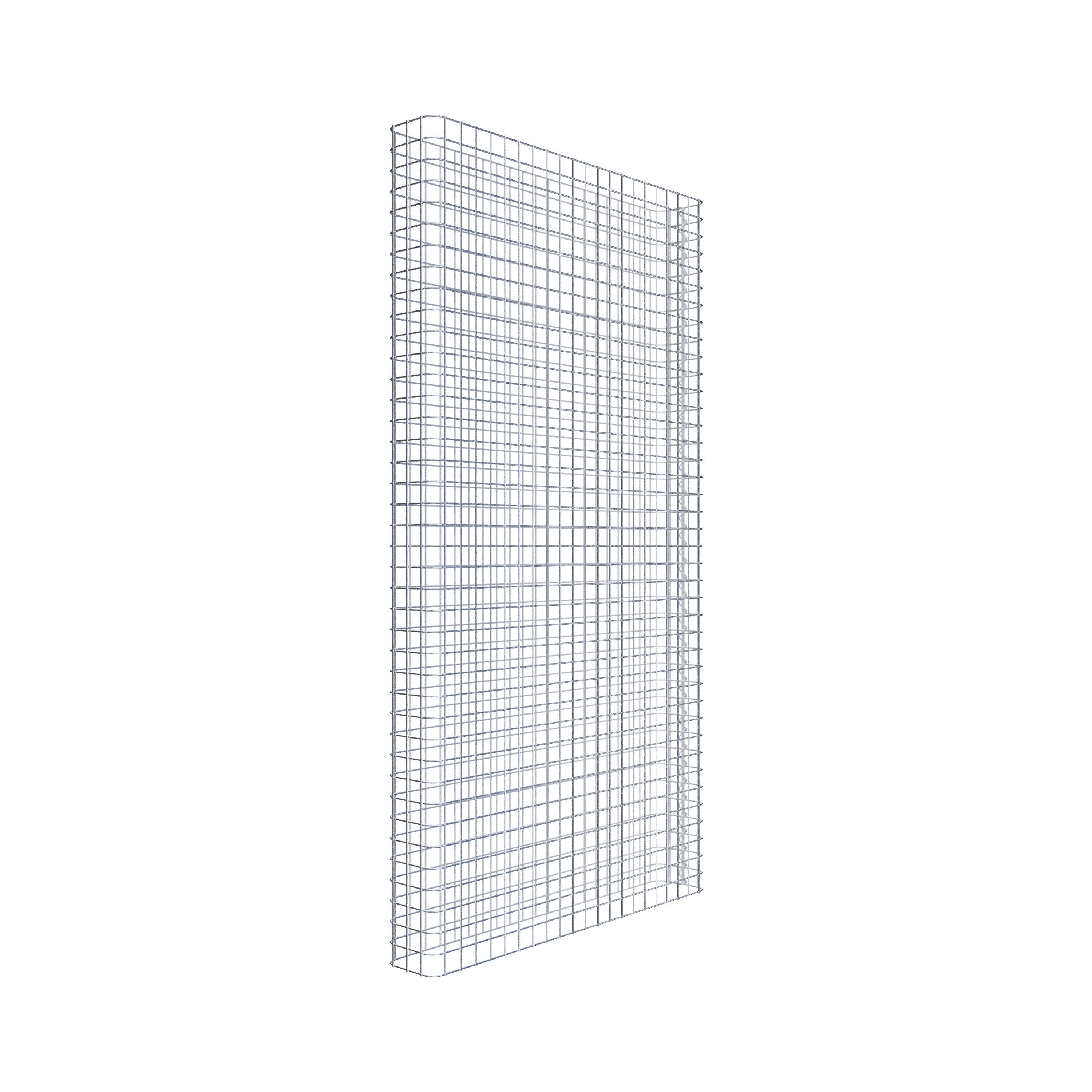 Gabionstängsel längd 117 cm, höjd 200 cm, djup 12 cm, maskstorlek 5 x 5 cm