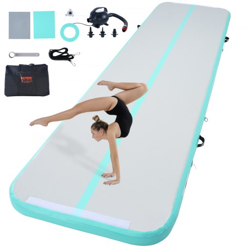 VEVOR 4 m Air Track Inflatable Training Tumbling Gymnastics Gym Mat with Pump
