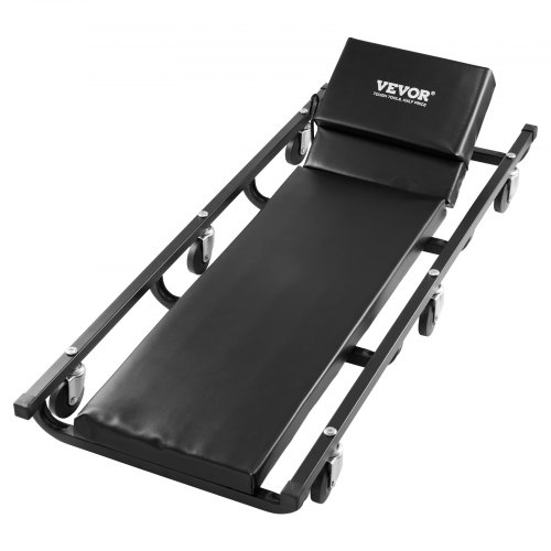 VEVOR Mechanic Garage Creeper, 1016 mm, 136.1 kg Capacity Automotive Rolling Creeper with 6 Casters Adjustable Cushioned Headrest, Heavy Duty Steel Frame Low Profile for Garages, Repair Shops, and DIY