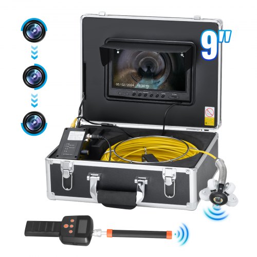VEVOR Sewer Camera 2987 cm Self-Leveling Duct Camera with 512Hz Locator 36X Zoom
