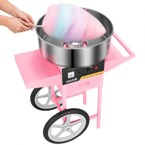 VEVOR Commercial Cotton Candy Machine with Cart Sugar Floss Maker 1000W Party