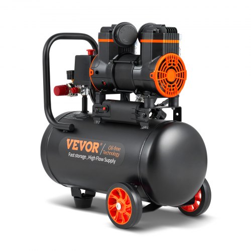 VEVOR Air Compressor 18.2 L 900W 2.2 CFM@ 90PSI 70 dB Ultra Quiet Oil Free