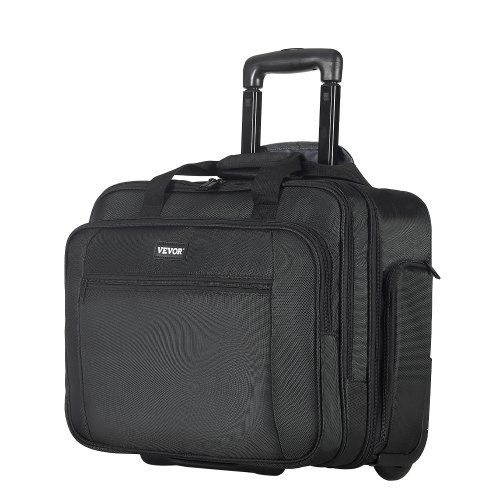 VEVOR Rolling Laptop Bag 17.3 Inch / 43,9 cm Wheeled Computer Bag for Women & Men Black