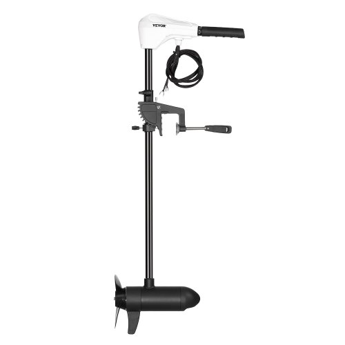 VEVOR Electric Trolling Motor, Transom Mounted Outboard Boat Motors 24V 86lbs Thrust, 8-Speed Electric Boat Engine w/ Battery Indicator, for Kayaks, Fishing Boats on Freshwater/Saltwater, 36-In Shaft