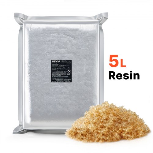 VEVOR Deionized Resin Filter Refill for Spotless Car Wash System, 5L Mixed-Bed DI Resin Filter Cartridge Refill - Compatible with Refillable Deionized Water System for Cars RVs Boats