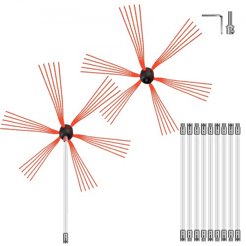 VEVOR Chimney Sweep Kit Chimney Cleaning Kit 1005.8 cm Sooteater Chimney Cleaning Kit