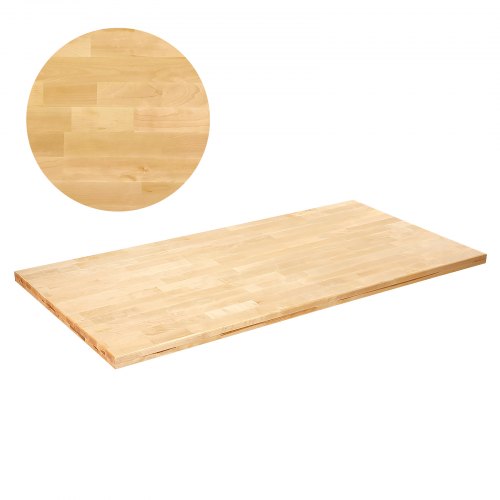 VEVOR Wood Table Top, 59.1" x 29.5" x 1.5", 330lb Load Capacity, Universal Solid One-Piece Maple Wood Desktop for Height Adjustable Electric Standing Desk Frame, Rectangular Countertop for Home Office