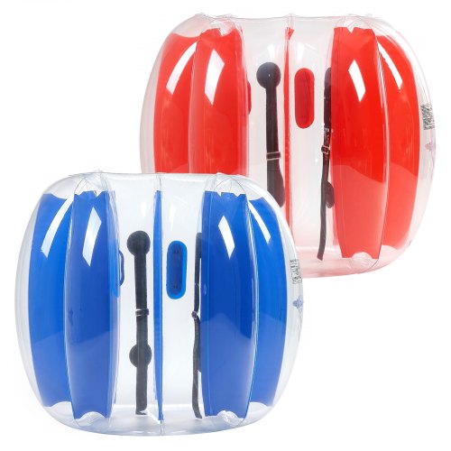VEVOR Inflatable Bumper Balls 2-Pack, 4FT/1.2M Body Sumo Ball, Durable Thick PVC Human Hamster Bubble Knocker for Outdoor Sports Team Gaming Play, Bopper Toy for Garden Yard Park, Red & Blue