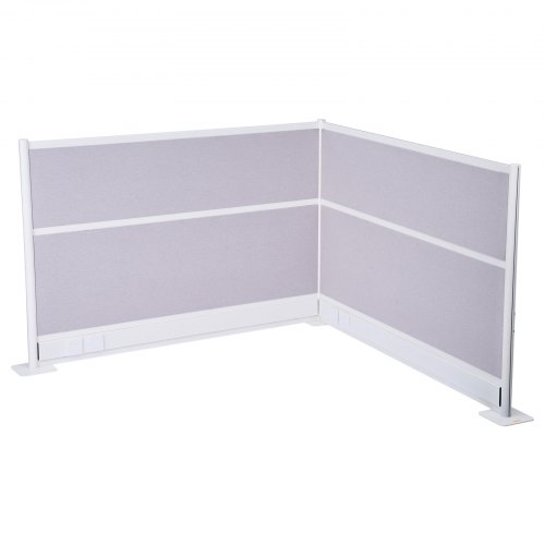 VEVOR Office Divider Privacy Partitions, 2-Pack, 1.83m x 1.22m Room Divider Walls, PET Workstation Cubicle Partition with Outlet Covers, Freestanding Privacy Panels for Office Library School