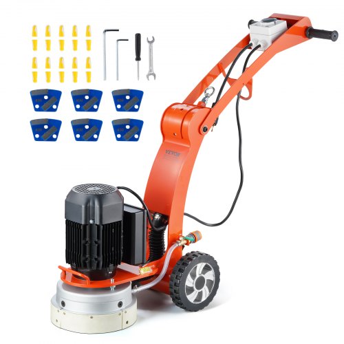 VEVOR Concrete Floor Grinder 10"/25.4 cm Walk-Behind Polisher 3.0HP Adjustable Machine