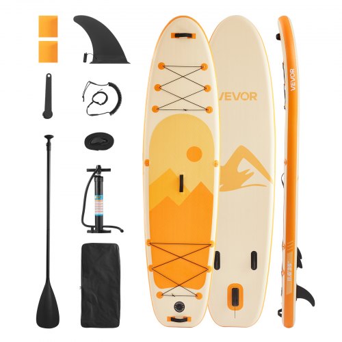 VEVOR Inflatable Stand Up Paddle Board, 3.53m x 89cm x 15cm Wide Ultra-Light SUP Paddleboard, All Accessories Included, Pump, Paddle, Fin, Backpack, Ankle Leash, Strap, Non-slip Deck for Youth, Adults