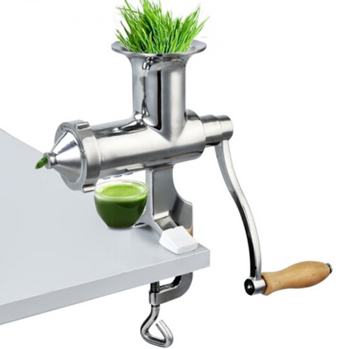 VEVOR Manual Wheatgrass Juicer Extractor Portable Manual Juicer Extractor with 3 Sieves Stainless Steel Wheatgrass Extractor Squeezer Machine for Vegetables Fruits Wheatgrass