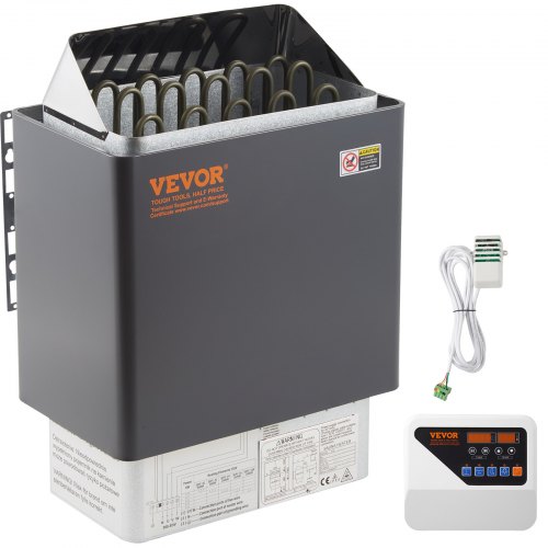VEVOR 9KW Electric Dry Sauna Heater Stove W/External Controller Stainiless Steel for 9-13m3 Room