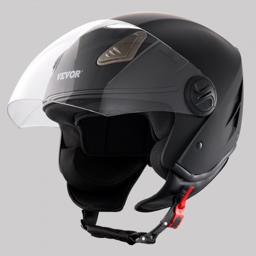 VEVOR Motorcycle Helmet, 3/4-Face, Smart Street ABS & High Density Helmet with Bluetooth Communications & Interchangeable Lens, DOT Approved Comfortable Motocross Helmet, Fit for Youth & Adults
