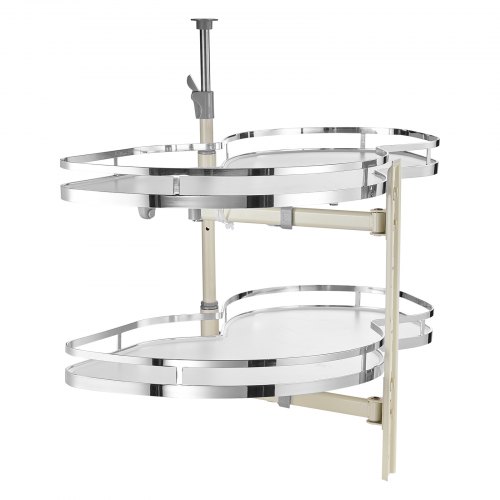 VEVOR Swing Right Blind Corner Cabinet, Pull Out Organizer for 36 inch Width Blind Cabinet, 2 Tier Height Adjustable Swing Tray, Soft Close Kitchen Cloud Blind Organizer, Right Open