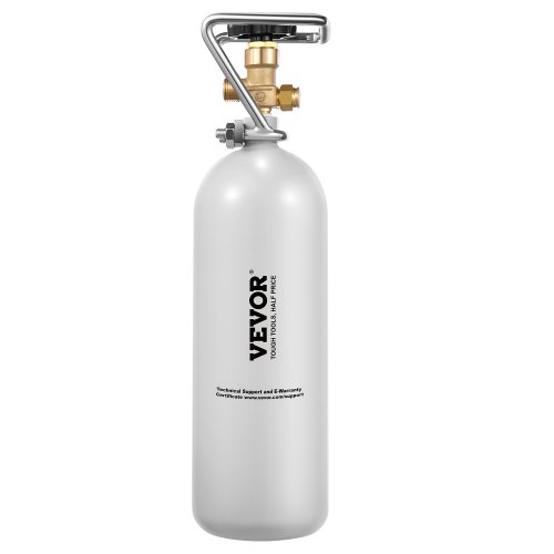 VEVOR CO2 Tank, 4.41 lbs New Alloy Steel Cylinder, CO2 Air Tank with Gray Spray Coating, DIN477 Valve, Handle & Adjustable Pressure, TUV Approved Gas Cylinder for Draft Beer Dispensing and Soda Maker