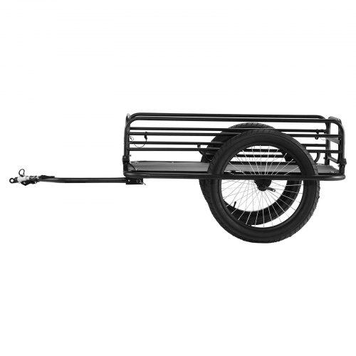 VEVOR Bike Cargo Trailer, 275 lbs/124.7 kg Load Capacity, Heavy-Duty Bicycle Wagon Cart, Foldable Compact Storage & Quick Release with Universal Hitch, 20" (50.8 cm) Wheels, Fits Most Bike Wheels, Carbon Steel Frame
