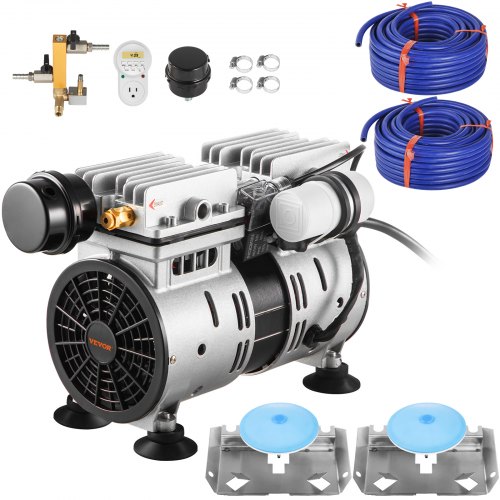 VEVOR Pond Aerator Lake Pond Aeration Kit 3/4 HP w/ 2x 3048 cm Tubes 2x 20 cm Diffusers