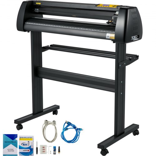 VEVOR Vinyl Cutter Plotter Machine 28” Signmaster Software Sign Making Machine 720mm Paper Feed Vinyl Cutter Plotter with Stand (28” 720mm)