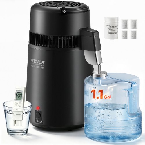 VEVOR 4L Water Distiller Purifier Machine Countertop Stainless Steel Interior