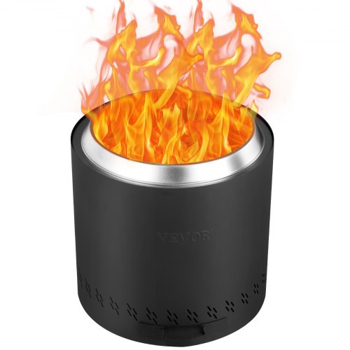 VEVOR Smokeless Fire Pit Stove Bonfire 40.1 cm Dia Wood Burning Stainless Steel