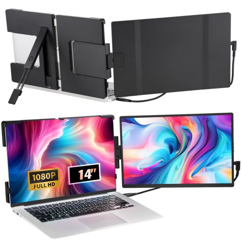 VEVOR Laptop Screen Extender 35.6 cm HD 1080P Portable Monitor for 33-43.2 cm Laptop
